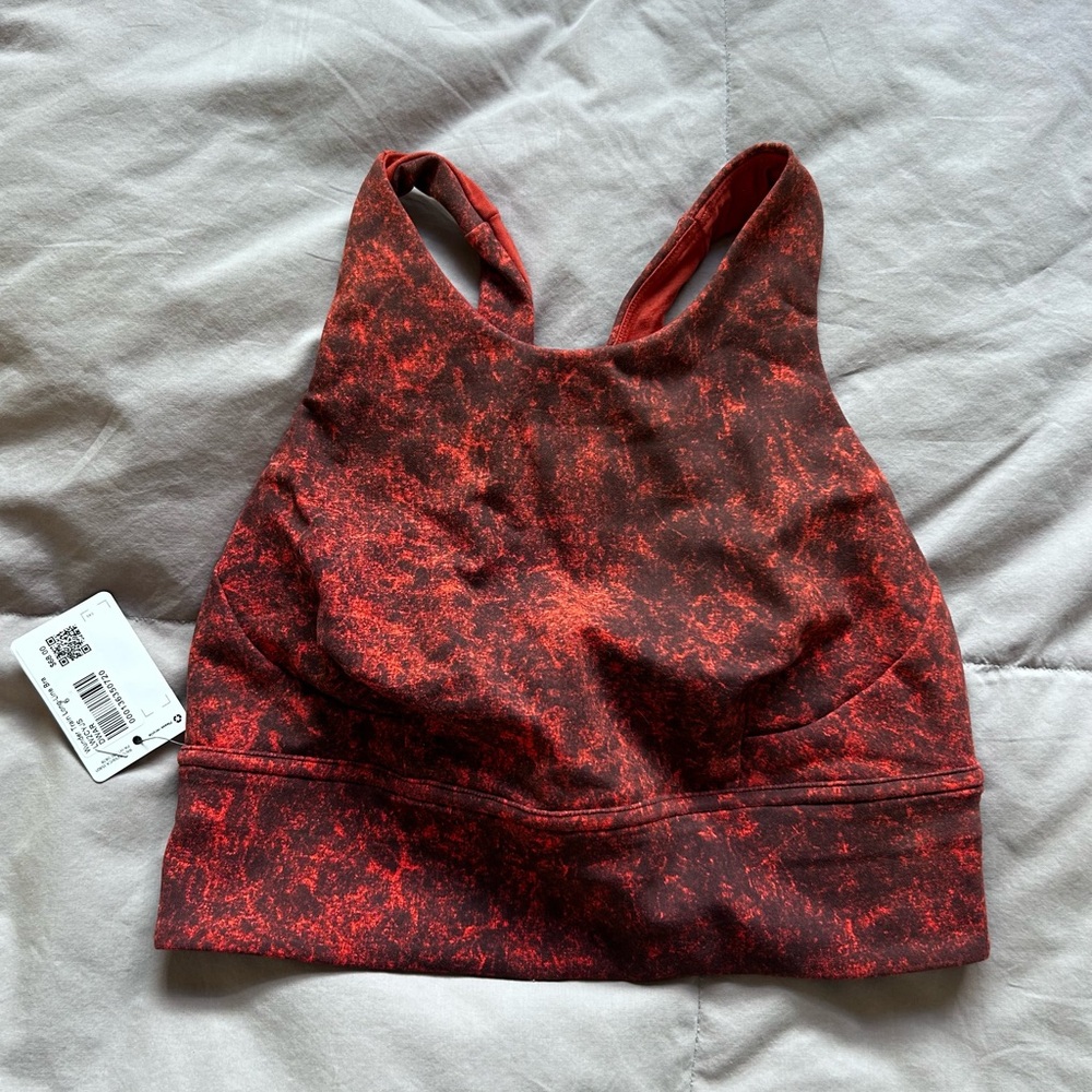 Lululemon Athletica Red Wunder Train Long-Line Bra